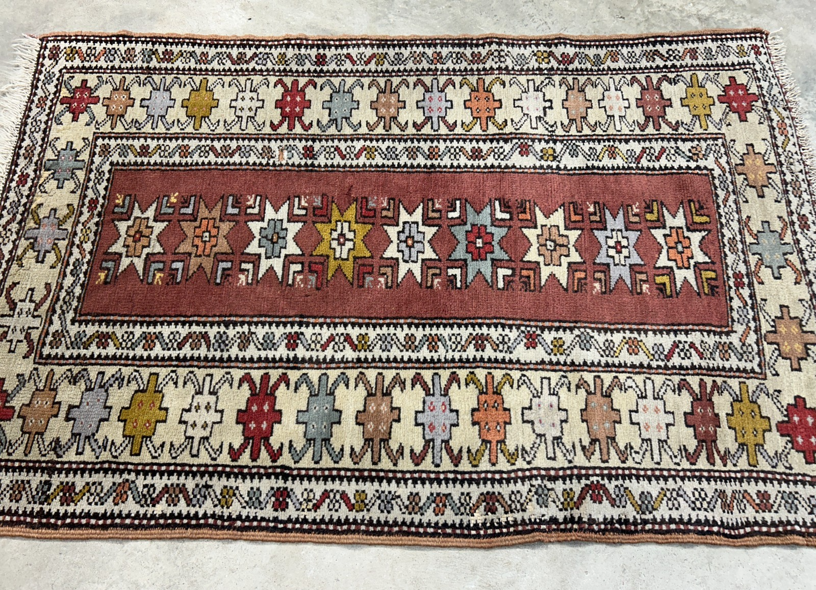 3'x5' Antique Hand-Knotted 100% Wool Pile Caucasian Area Rug - Carpet