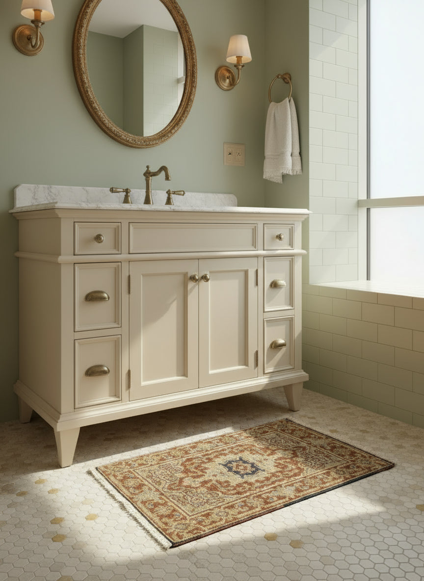 2'x3' Hand-Knotted 100% Wool Herize Design Carpet - Area Rug