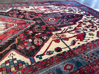 4'11" x 11'4'' Hand-Knotted 100% Lamb Wool Pile Nahavande Area Rug - Carpet