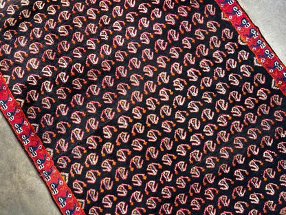 5' x 8'1" Hand-Knotted 100% Wool Pile Mosole Hamadane Area Rug - Carpet