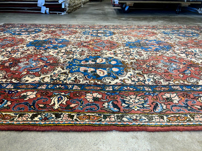 6'7"x9'5" Hand-Knotted 100% Lamb Wool Bakhtiarie Carpet - Area Rug