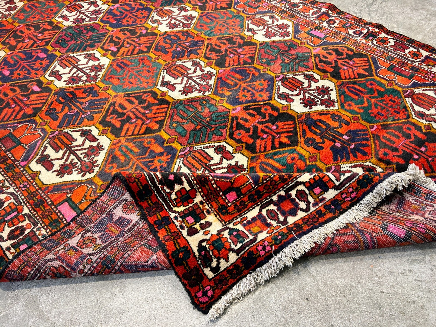 6'9"x9'9" Hand-Knotted 100% Lamb Wool Bakhtiarie Carpet - Area Rug