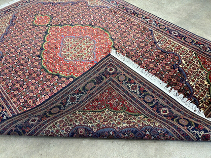 6'7"x9'4" Hand-Knotted 100% Wool Pile Tabrize Fishe Design Carpet - Area Rug