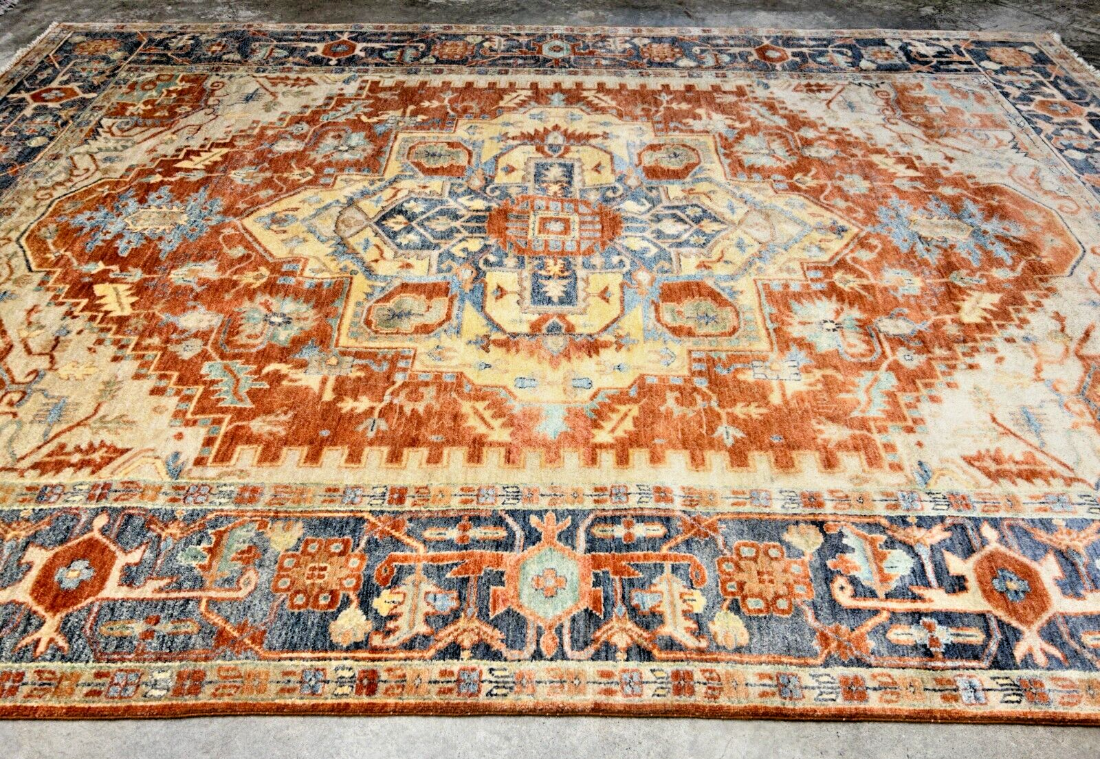 8'10" x 11'8" Hand-Knotted 100% Wool Carpet - Herize Design Area Rug