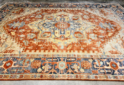 8'10" x 11'8" Hand-Knotted 100% Wool Carpet - Herize Design Area Rug