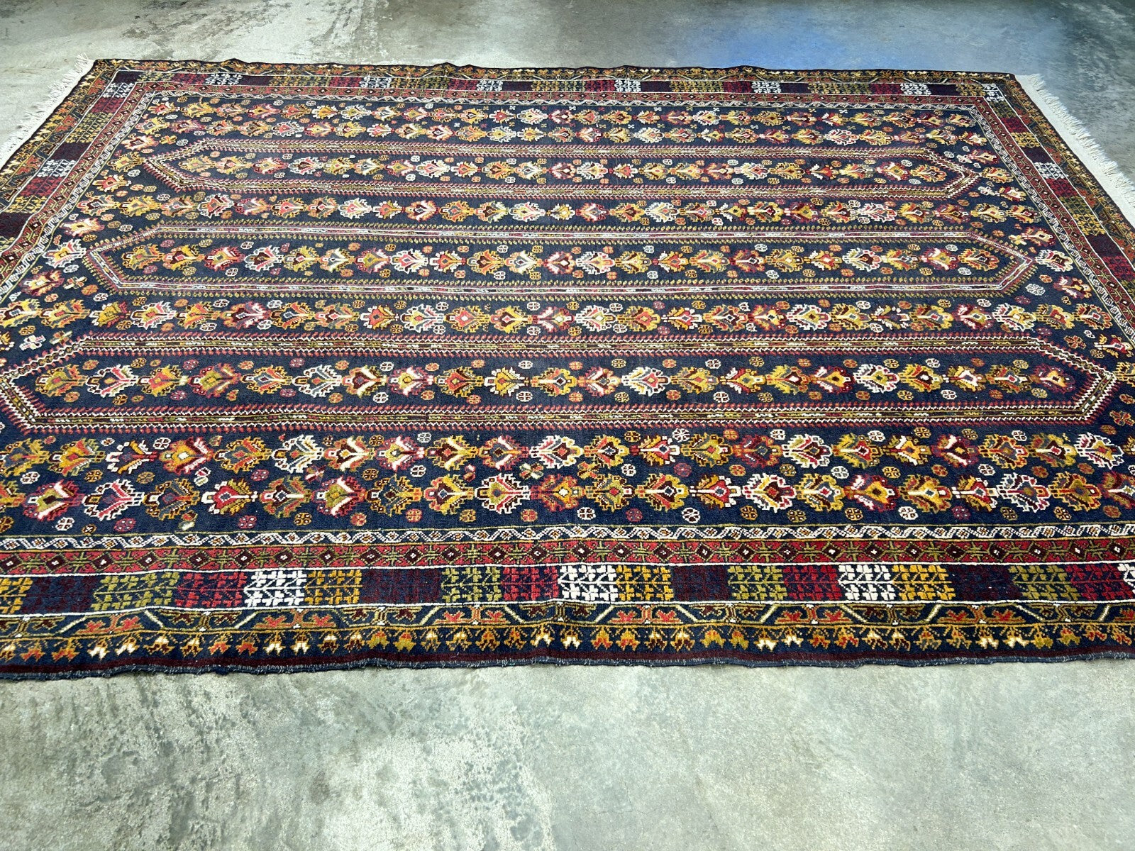 6'5"x8'9" Hand-Knotted 100% Wool Pile Balouchi Carpet - Area Rug