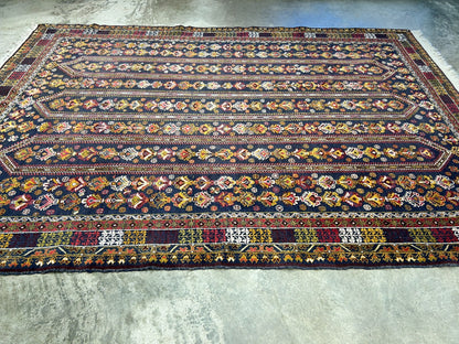 6'5"x8'9" Hand-Knotted 100% Wool Pile Balouchi Carpet - Area Rug