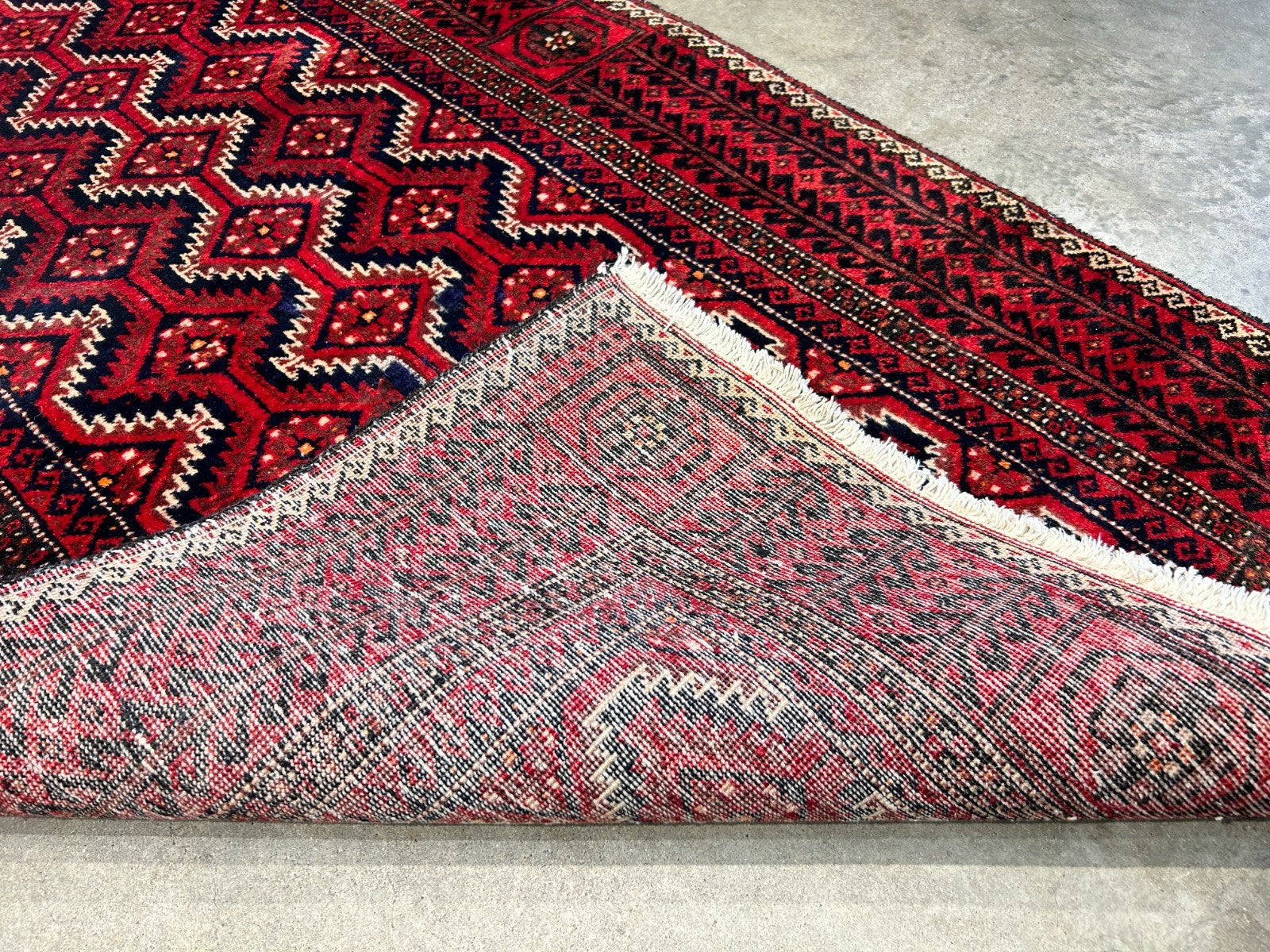 3'3"x6'2" Hand-Knotted 100% Wool Pile Persiane Balouchie Rug