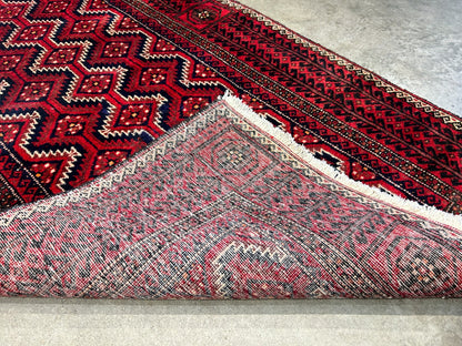 3'3"x6'2" Hand-Knotted 100% Wool Pile Persiane Balouchie Rug