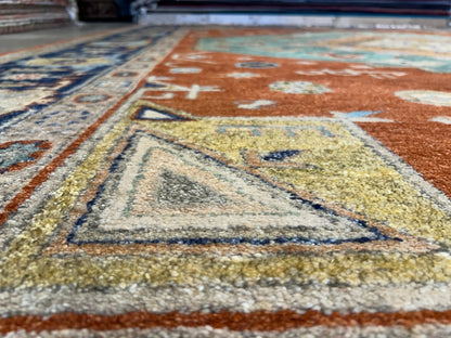 9'2"x11'11" Hand-Knotted 100%  Wool Pile IndoSerapi Rug