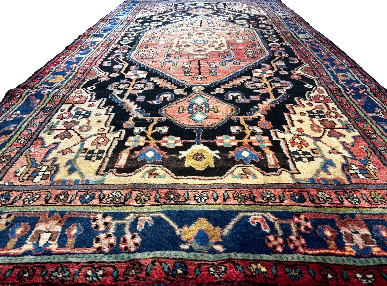 5'4" x 10'9" Hand-Knotted 100% Wool Pile Nahavande Area Rug - Carpet