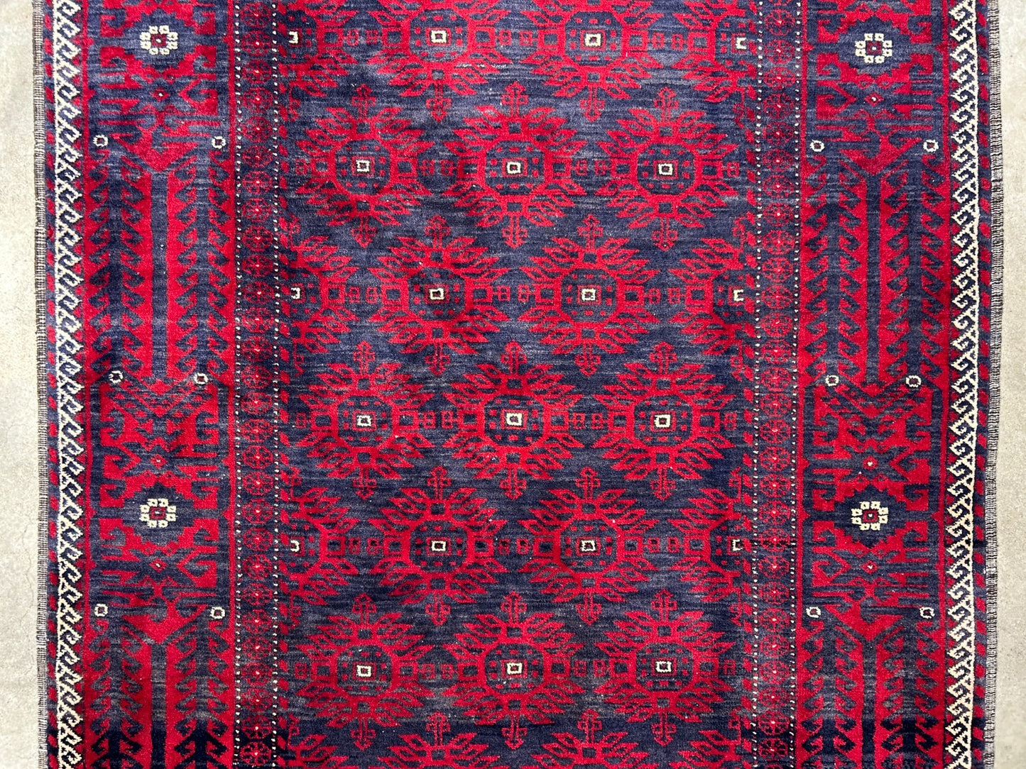 3'8"x6'7" Hand-Knotted 100% Wool Pile Balouchi Area Rug - Carpet