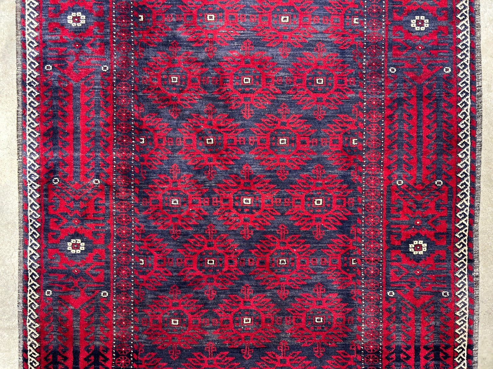 3'8"x6'7" Hand-Knotted 100% Wool Pile Balouchi Area Rug - Carpet