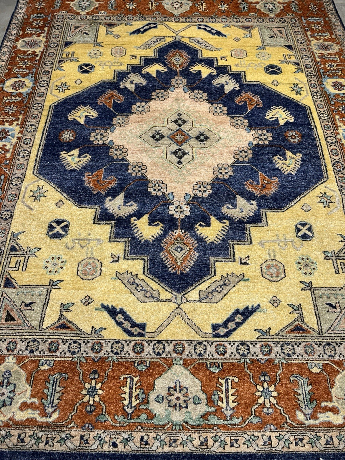 8’x10’1” Hand-Knotted 100% Wool Pile Indoserapi Area Rug - Carpet