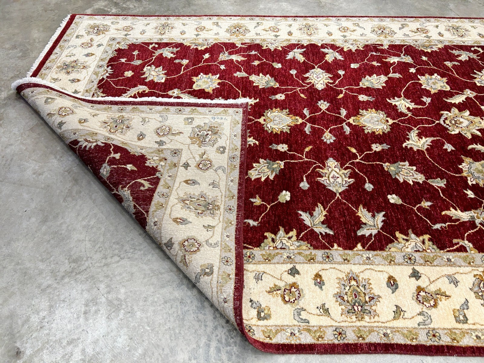 6'7"x9'9" Hand-Knotted 100% Wool Pile Indian Agra Carpet - Area Rug