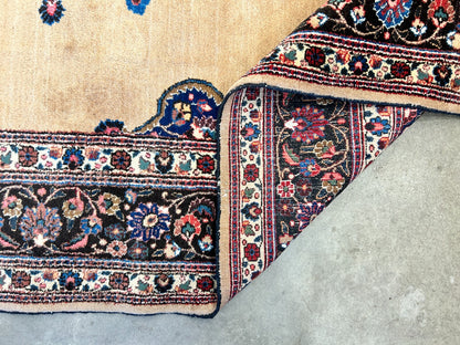 6'11"x10'3" Antique Hand-Knotted Wool Oriental Mood Rug - Area Carpet