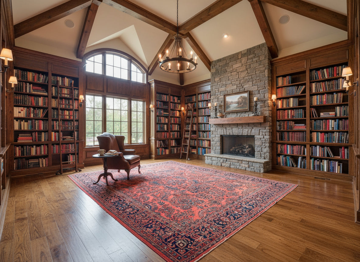 9'2"x11'4" Antique Fine Lamb Wool Sarouke Mohajeran Rug Hand-knotted Carpet