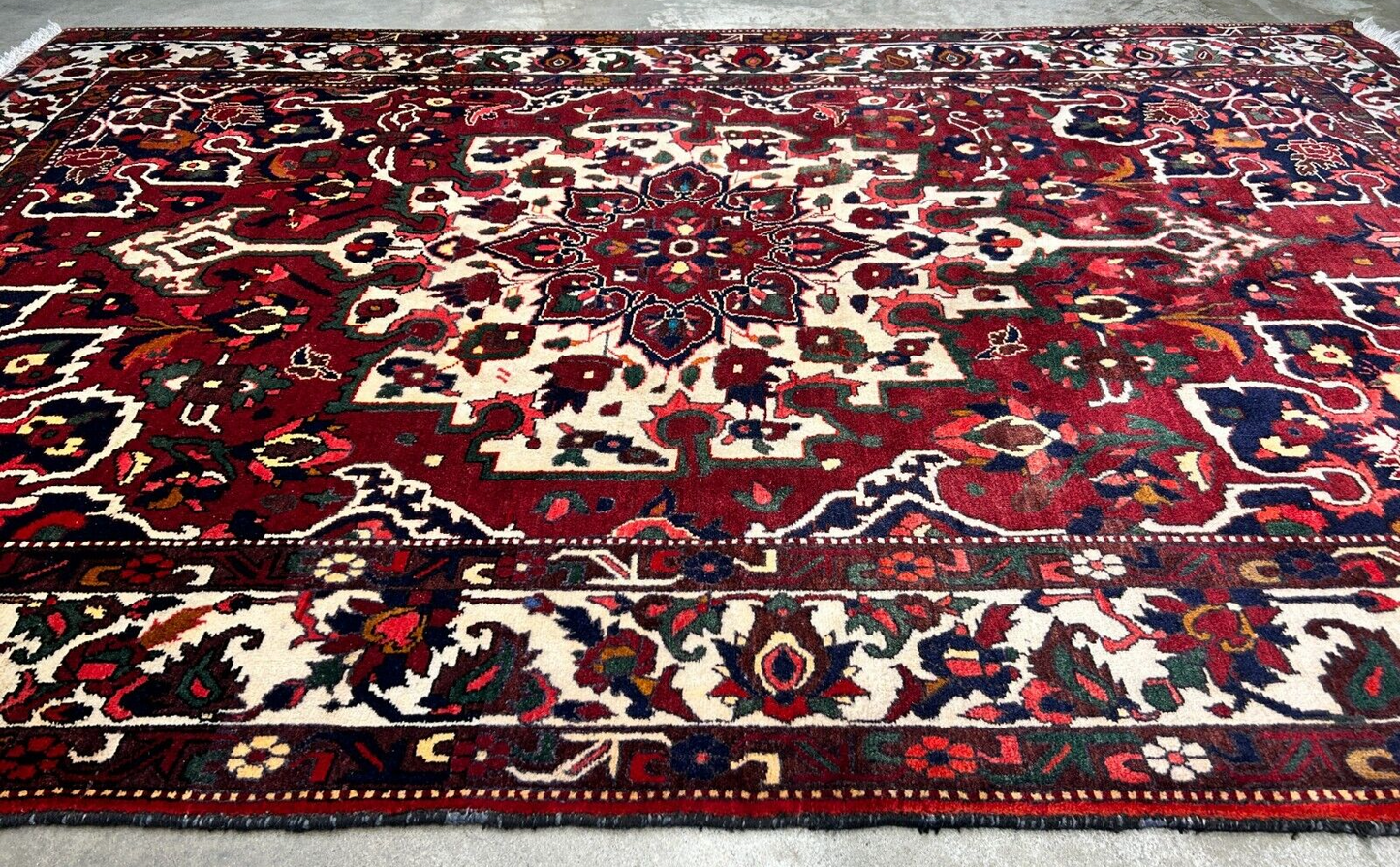 6'8"x9'9" Hand-Knotted 100% Wool Pile Bakhtiarie Carpet - Area Rug