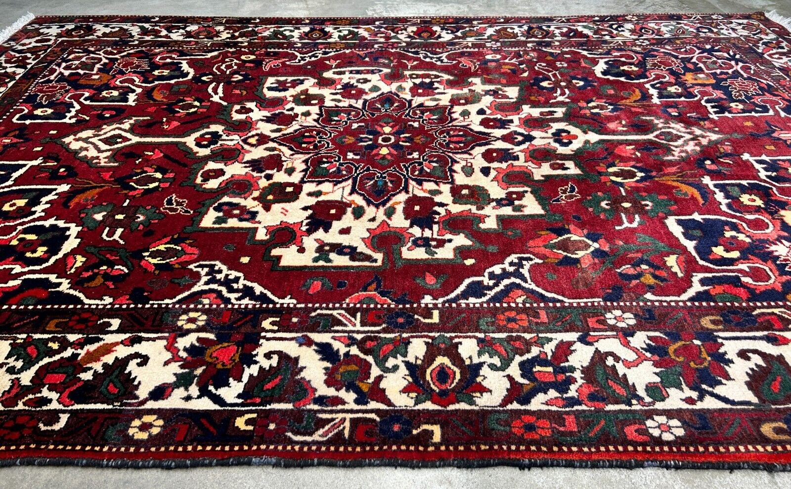 6'8"x9'9" Hand-Knotted 100% Wool Pile Bakhtiarie Carpet - Area Rug
