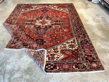 9'x11'5" Hand-Knotted 100% Wool Pile Herize Rug