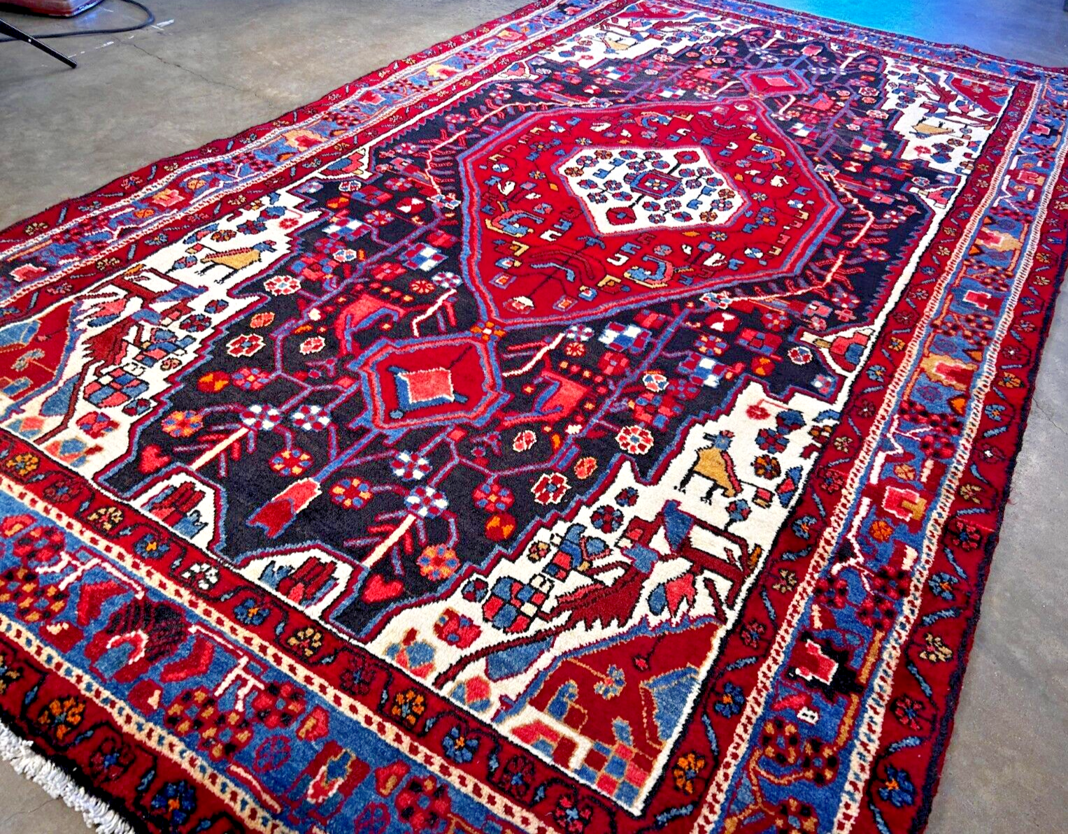 5'4" x 9'5" Hand-Knotted 100% Wool Carpet - Hamadane Area Rug