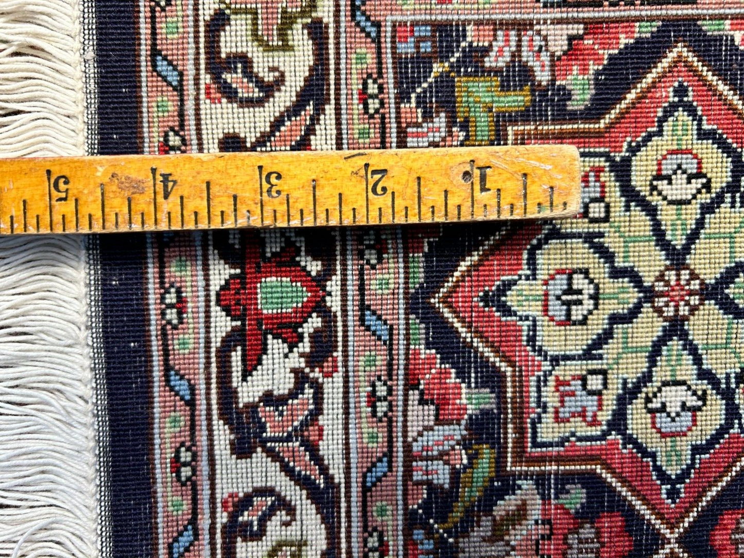 6'8"x10'7" Fine Hand-Knotted Wool & Silk Blend Tabrize Carpet - Area Rug