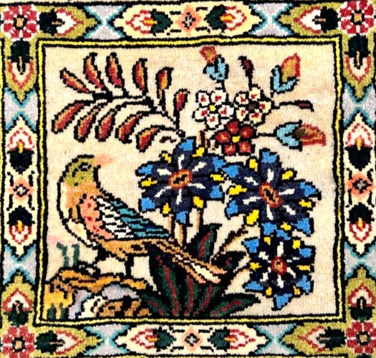 3'5"x5'2" Hand-Knotted 100% Lamb Wool Bakhtiarie Carpet - Area Rug