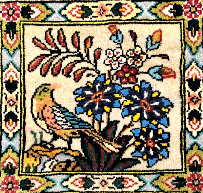 3'5"x5'2" Hand-Knotted 100% Lamb Wool Bakhtiarie Carpet - Area Rug