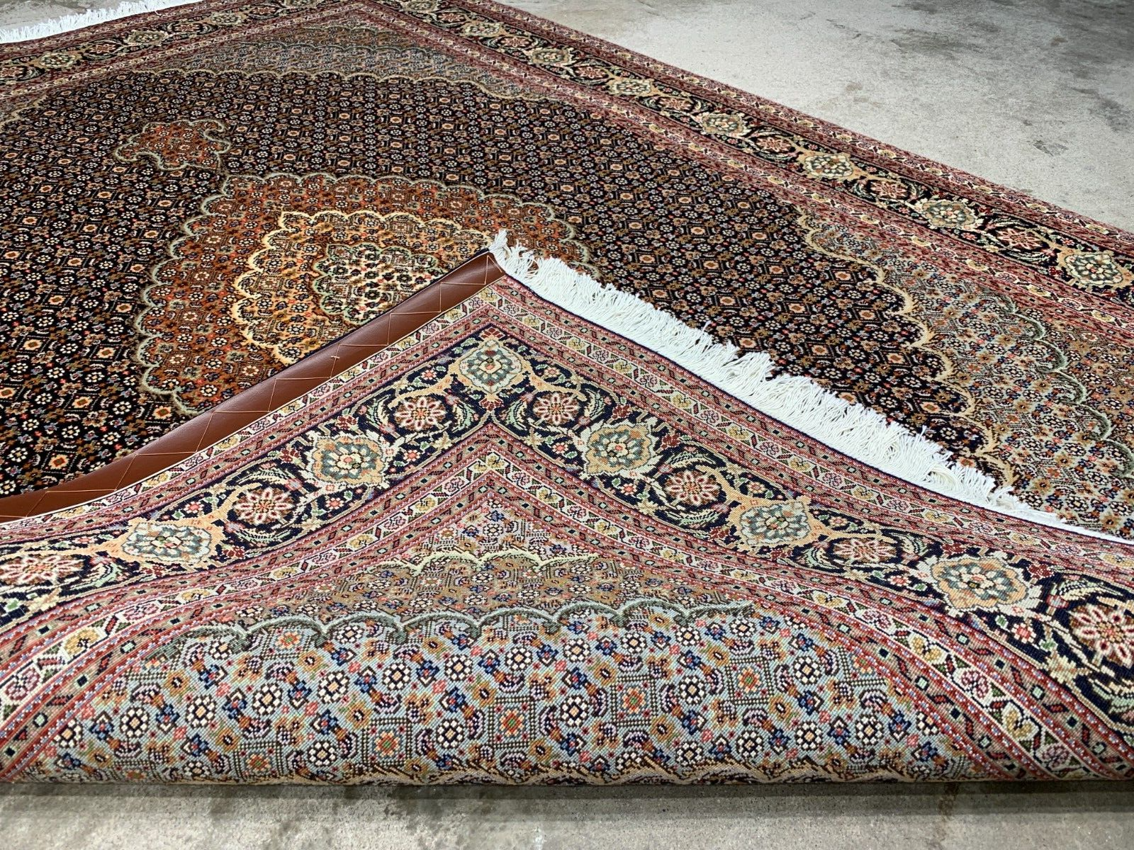 5'x6'7" Fine Hand-Knotted Wool & Silk Blend Tabrize Mahi Carpet - Area Rug