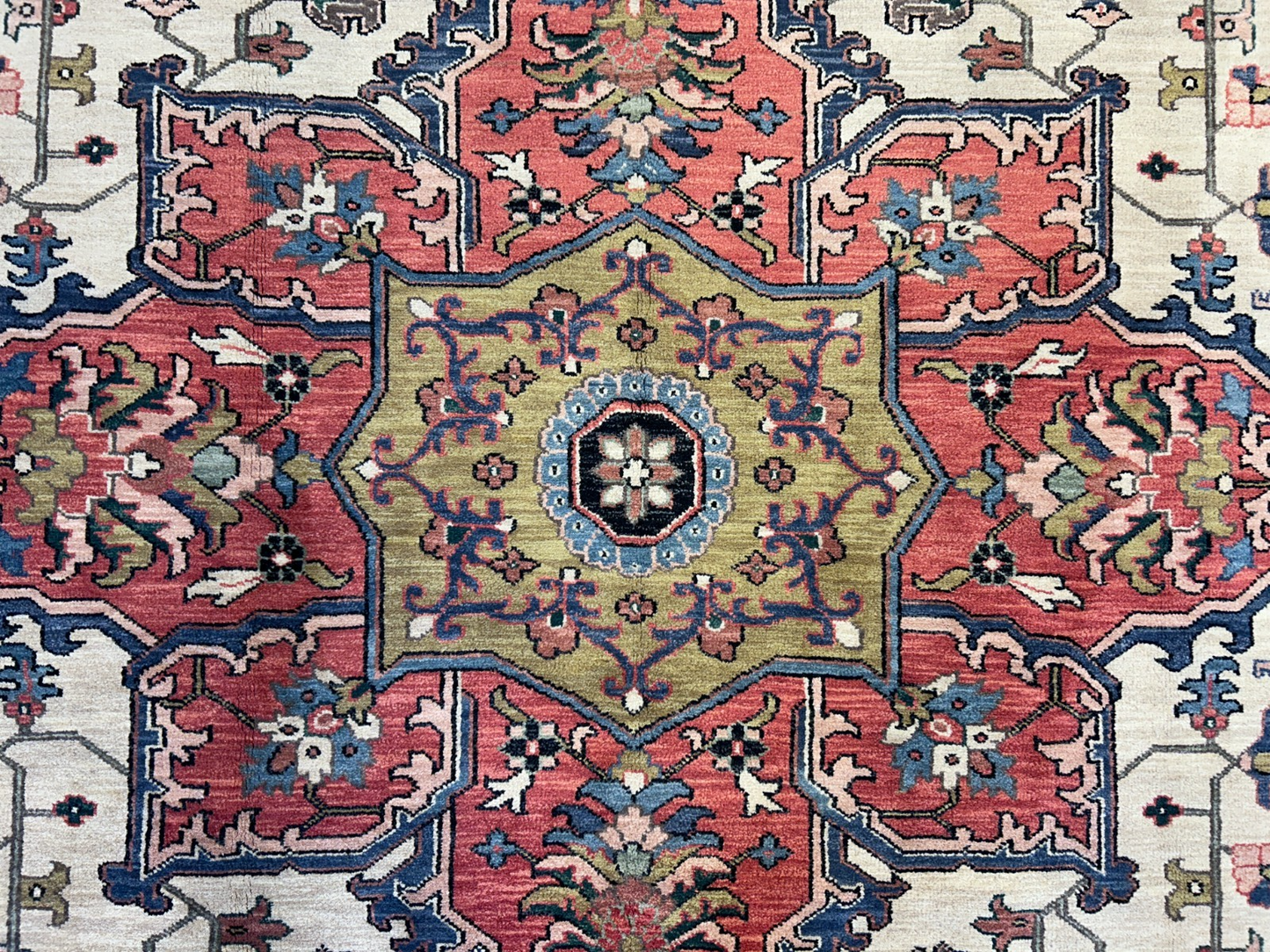 9'x11'10" Hand-Knotted 100%  Wool Pile IndoHeriz Rug