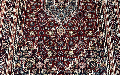 4'1" x 5'11" Hand-Knotted 100% Wool Pile Bidjare Area Rug - Carpet
