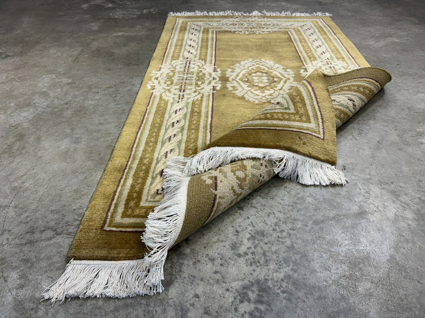 2'11"x5'1" Hand-Knotted 100% Wool Pile Oriental Area Rug - Carpet