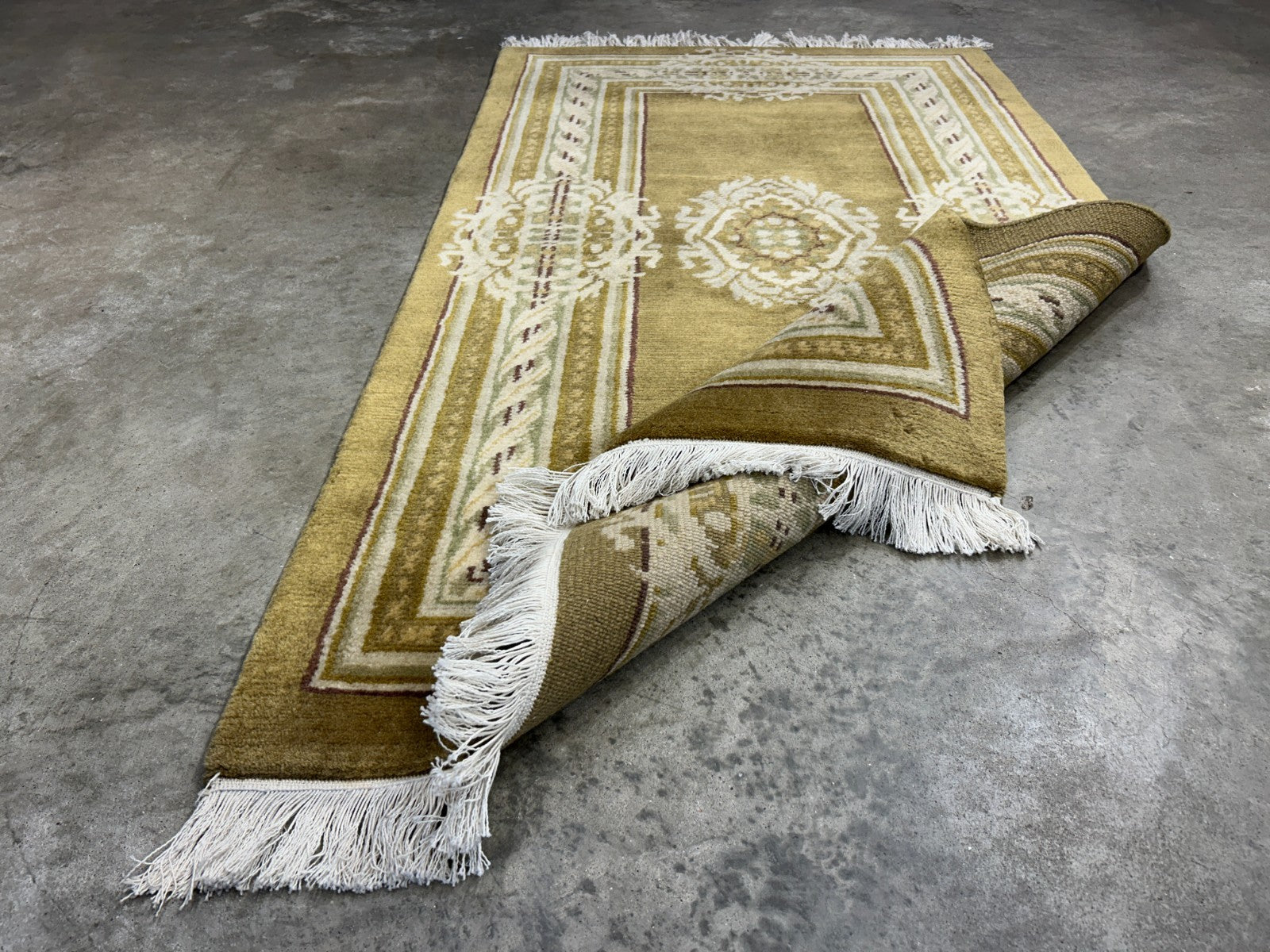 2'11"x5'1" Hand-Knotted 100% Wool Pile Oriental Area Rug - Carpet