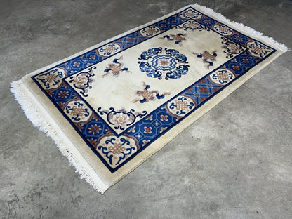 3’1”x5’2” Hand-Knotted 100% Wool Pile Oriental Area Rug - Carpet