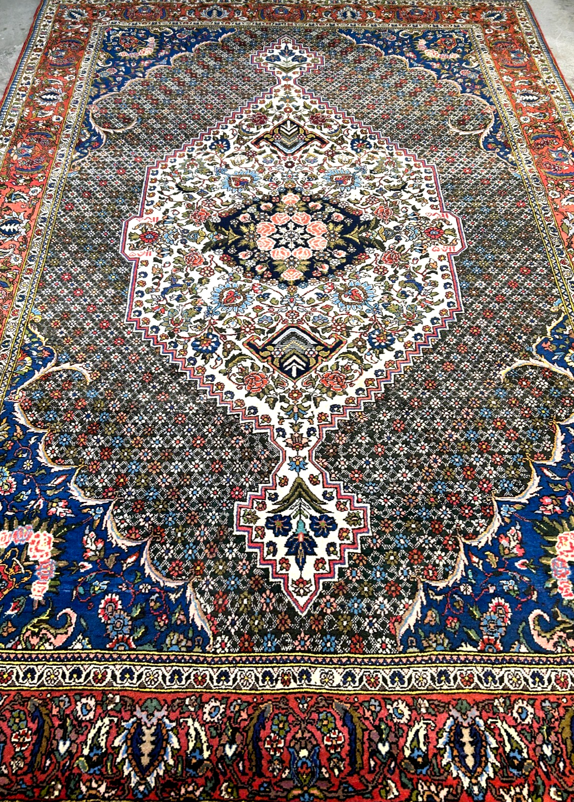 6'7"x9'9" Hand-Knotted 100% Wool Pile Bakhtiarie Carpet - Area Rug