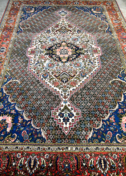6'7"x9'9" Hand-Knotted 100% Wool Pile Bakhtiarie Carpet - Area Rug