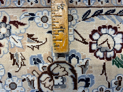 6'7"x9'6" Fine Hand-Knotted Wool & Silk Naine Rug - Area Carpet