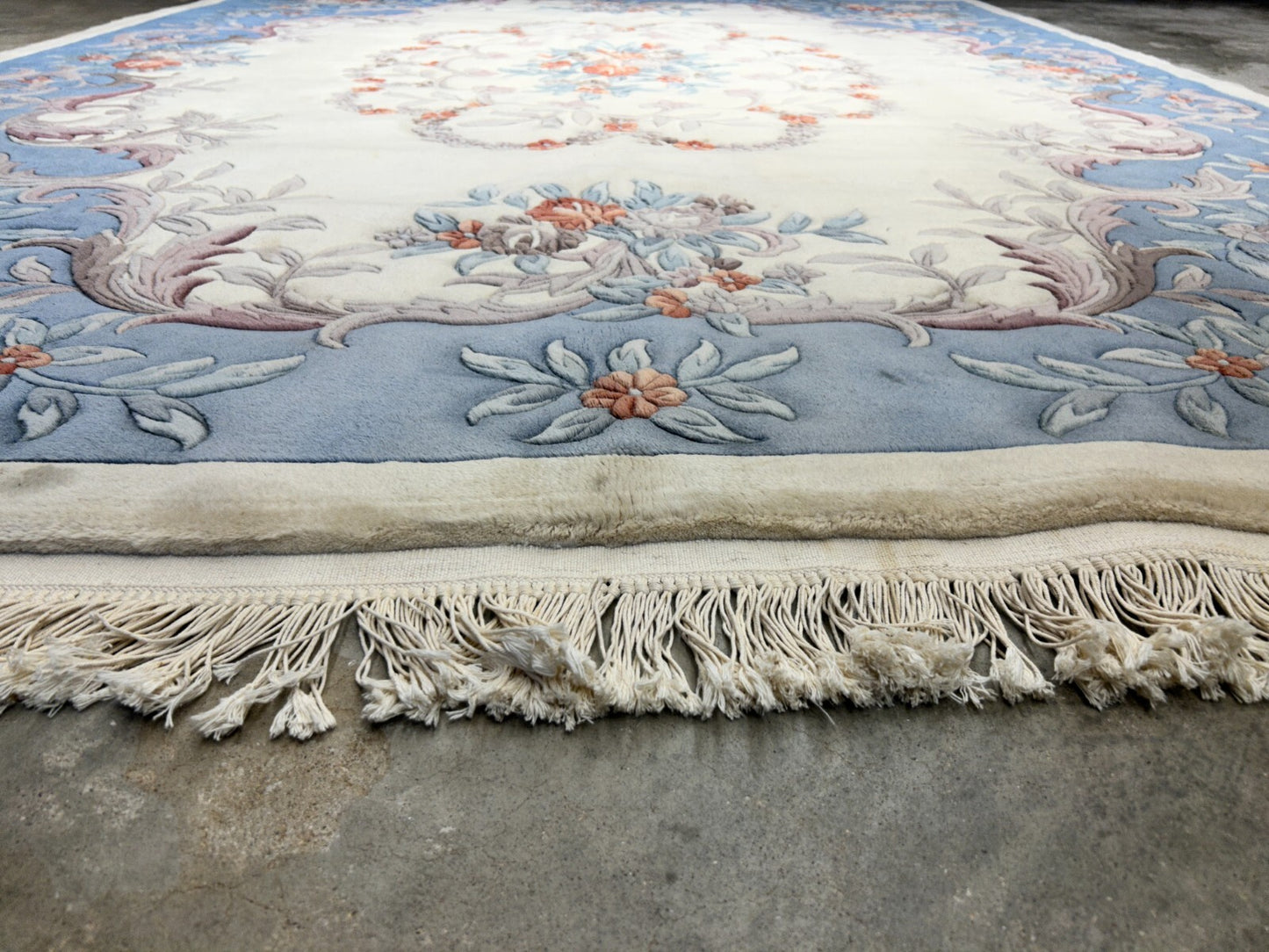 8'2" x 11'2" Hand-Knotted 100% Wool Carpet - Chinese Aubusson Area Rug