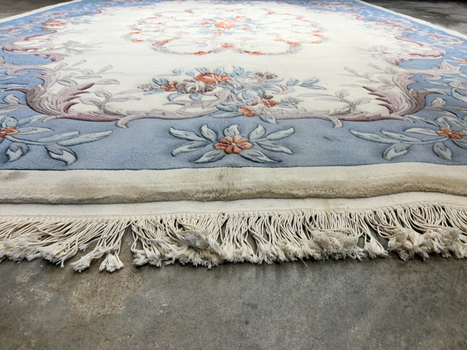 8'2" x 11'2" Hand-Knotted 100% Wool Carpet - Chinese Aubusson Area Rug
