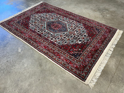 3'10"x5'10" Hand-Knotted 100% Wool Pile Indobijar Area Rug - Carpet