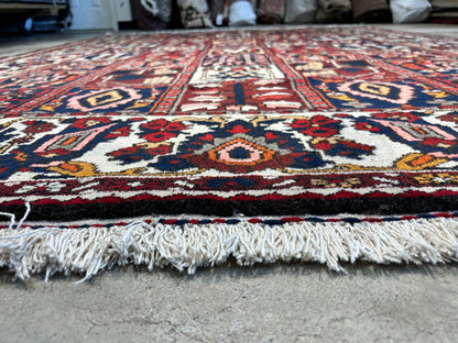 6'10"x10'1" Hand-Knotted 100% Lamb Wool Bakhtiarie Carpet - Area Rug