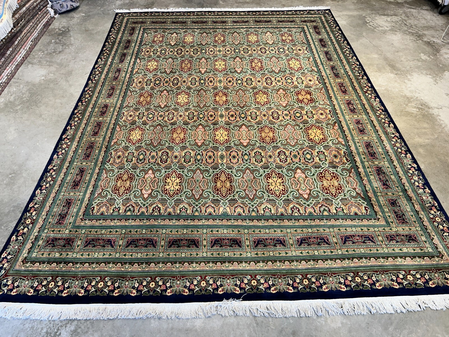 8'10"x11'10" Hand-Knotted 100% Wool Pile Oriental Rug