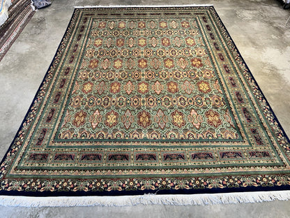 8'10"x11'10" Hand-Knotted 100% Wool Pile Oriental Rug