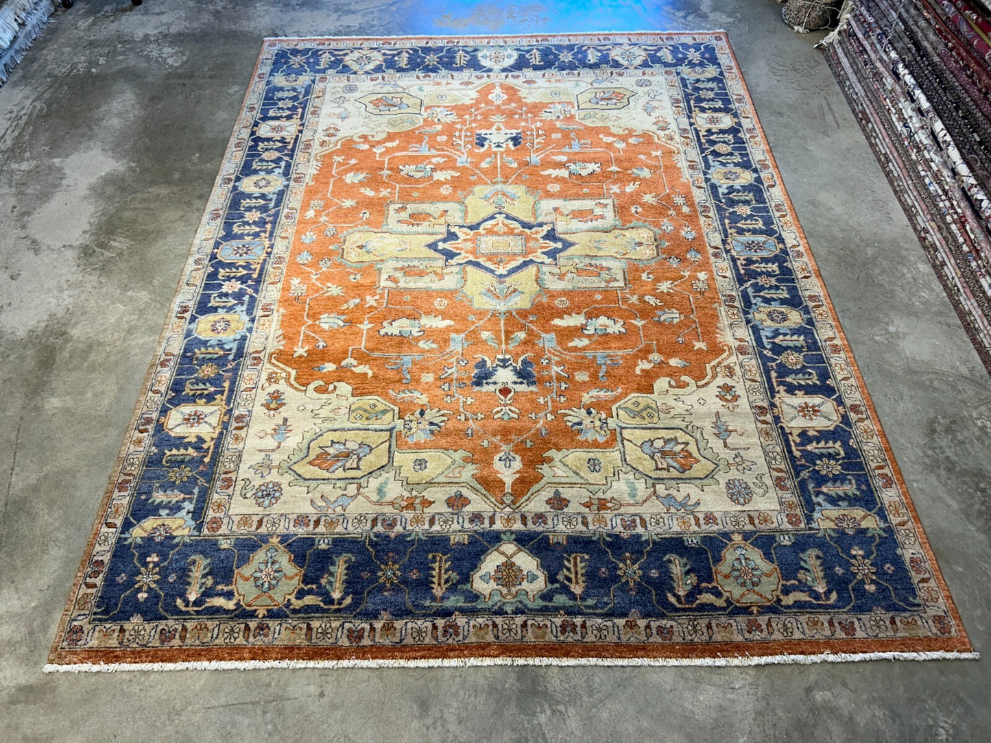 9'x12' Hand-Knotted 100%  Wool Pile IndoSerapi Rug