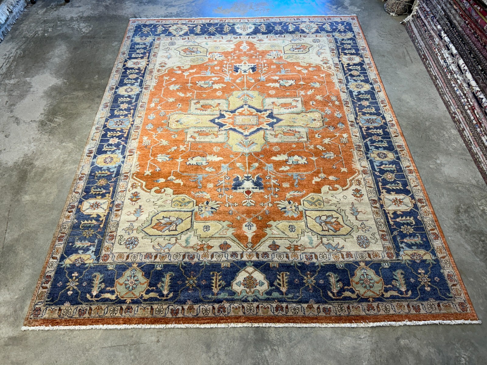 9'x12' Hand-Knotted 100%  Wool Pile IndoSerapi Rug