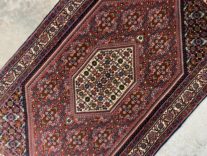 2'11"x4'11'' Hand-Knotted 100% Wool Bidjare Area Rug - Area Carpet
