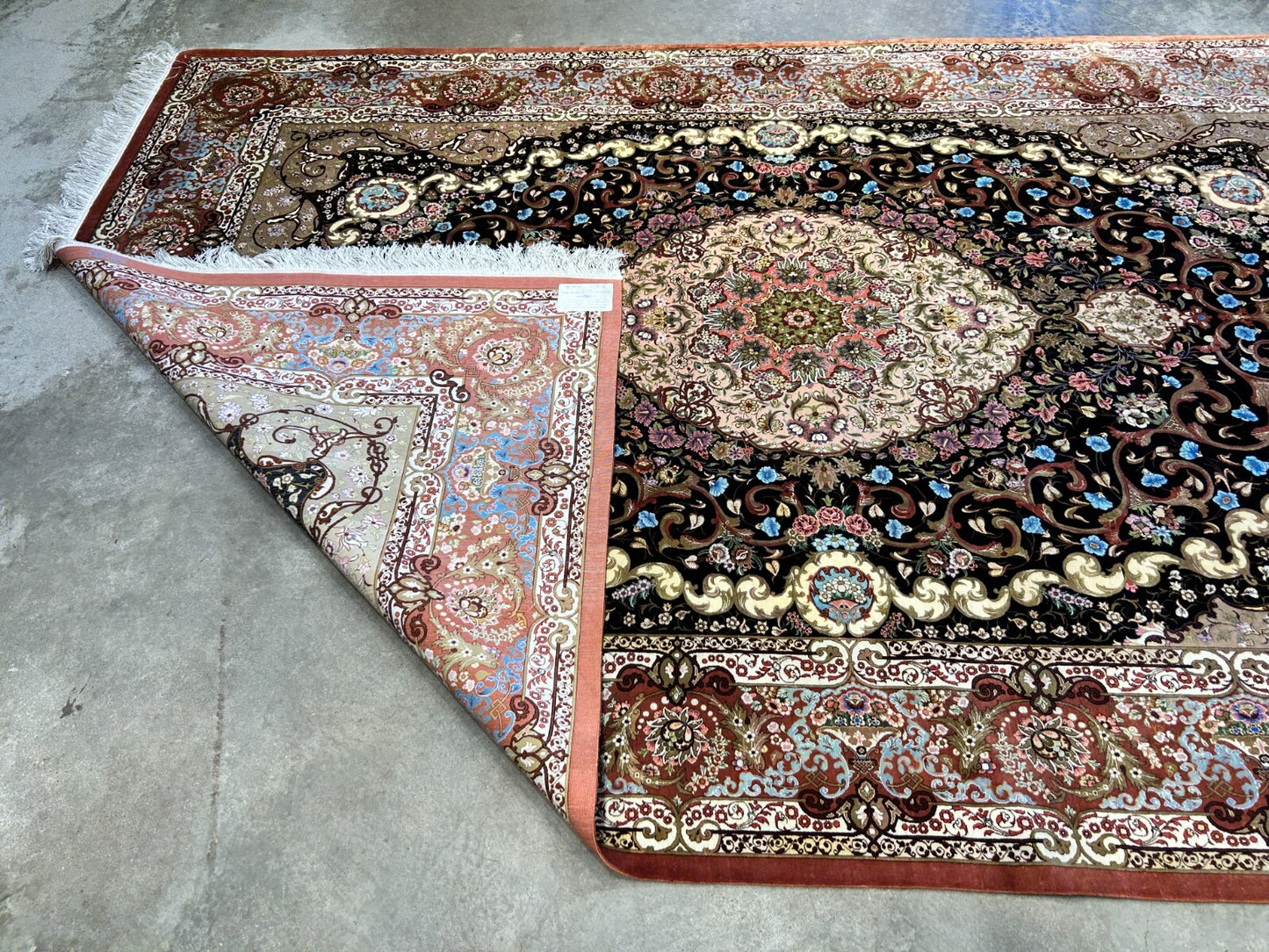 6'6"x9'6" Exquisite Extra-Fine Hand-Knotted 100% Silk Qume Carpet - Area Rug