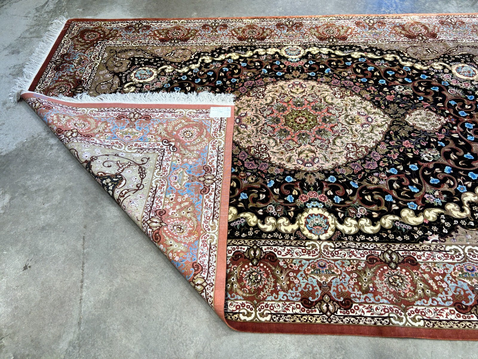 6'6"x9'6" Exquisite Extra-Fine Hand-Knotted 100% Silk Qume Carpet - Area Rug