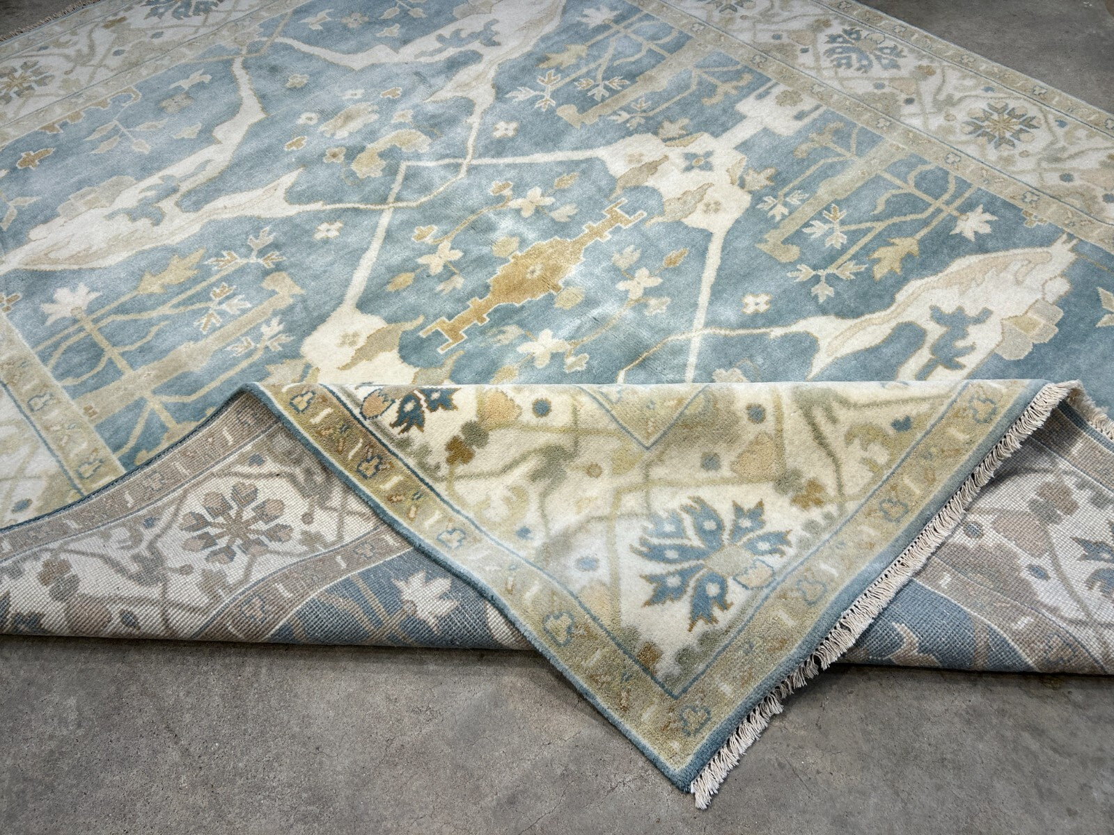 7'10" x 10'0" Hand-Knotted 100% Wool Carpet - Indian Oushak Area Rug