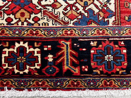 8'2" x 11'1'' Hand-Knotted 100% Wool Pile Herize Area Rug